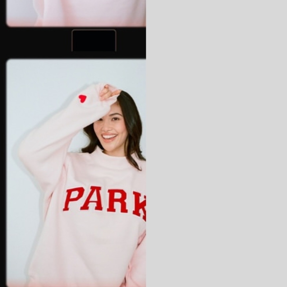 PARKE Women's Peony/Crimson Crew Neck Sweater - Picture 3 of 13